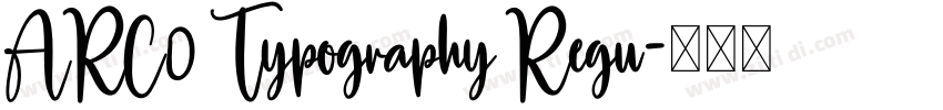 ARC0 Typography Regu字体转换